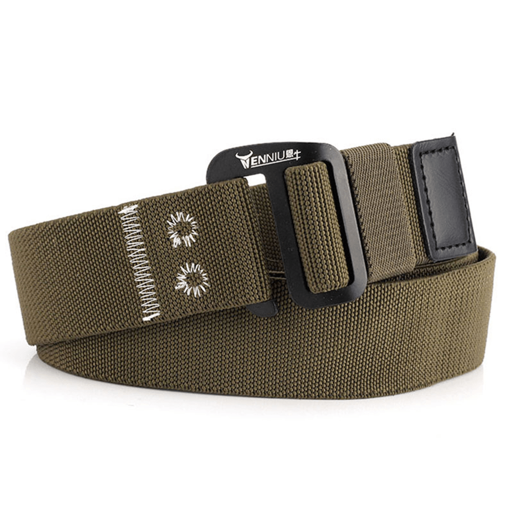 Men Nylon Elastic Belt Outdoor Woven Canvas Belt - MRSLM