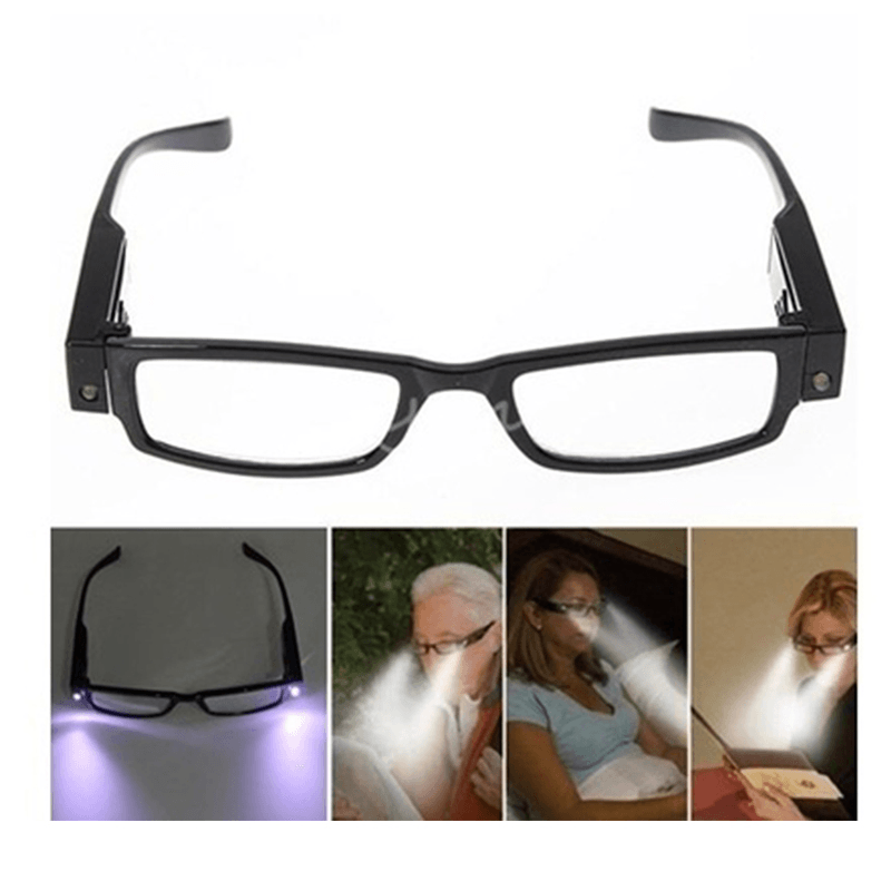 Rimmed Reading Glasses Eyeglasses Spectacal with LED Light - MRSLM