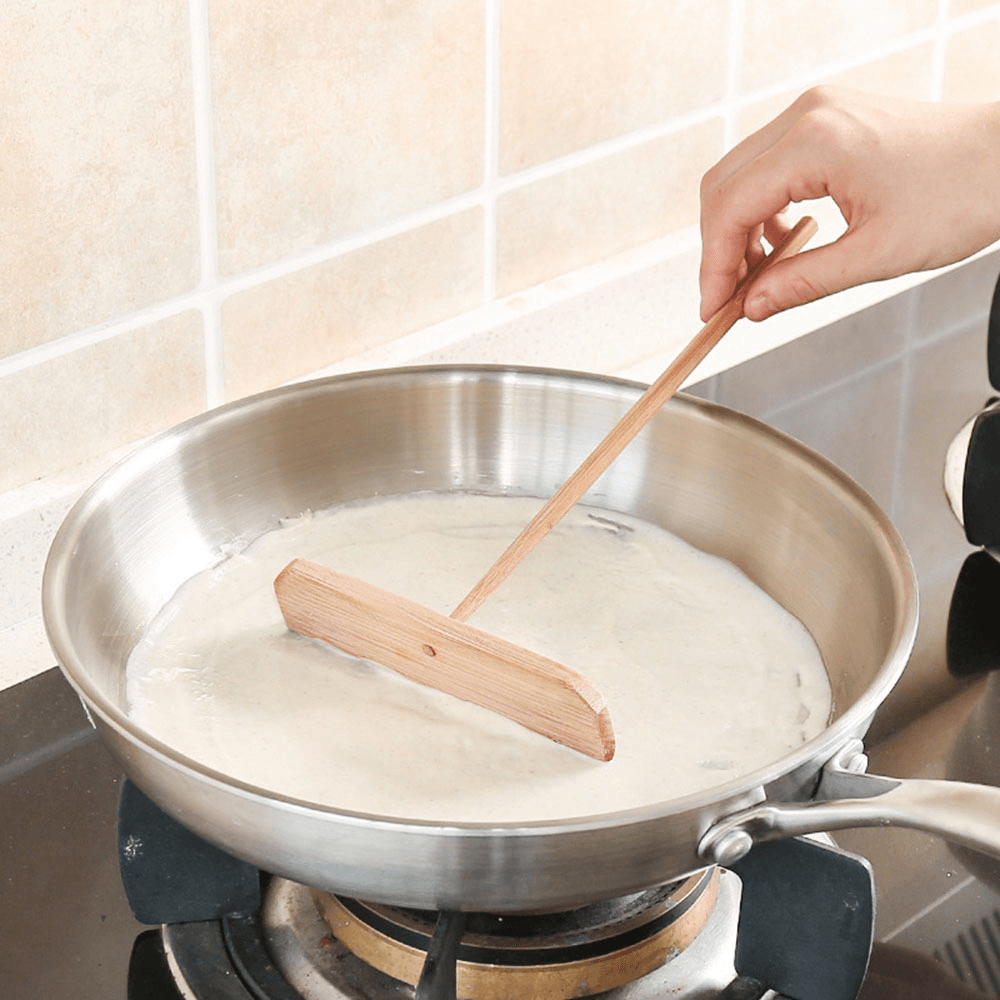 Specialty Crepe Maker Pancake Batter Wooden Spreader Stick Pancake Scraper Home Frying Pan Kitchen Tool DIY Restaurant Canteen Special Kitchen Supplies - MRSLM