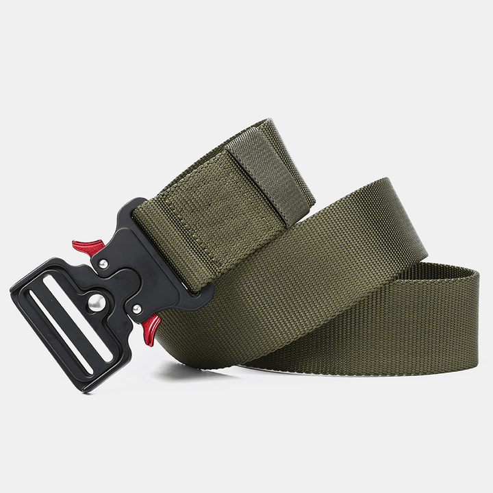 125Cm 4.8Cm Nylon Waist Leisure Belts Zinc Alloy Tactical Belt Quick Release Inserting Buckle - MRSLM