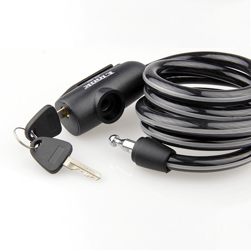 ETOOK ET151 1500Mm MTB Bike Lock anti Theft Reflective with Holder Steel Saw Safety Cable Lock - MRSLM