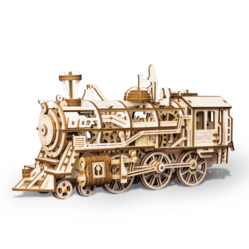 Steam Train 3D Three-Dimensional Puzzle Mechanical Intelligence Toy - MRSLM