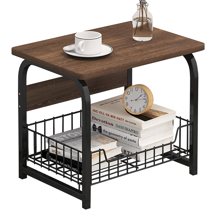 Small Coffee Table Sofa Bedside Nightstand Sundries Storage Basket Bookshelf Mini Laptop Desk Home Office Furniture - MRSLM