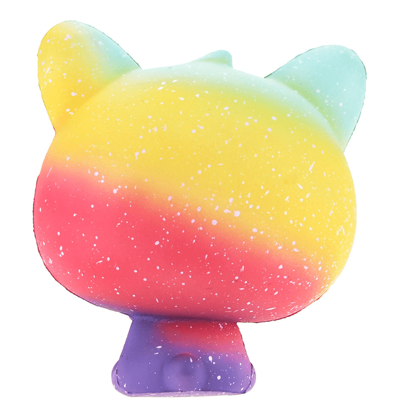 Vlampo Squishy Jumbo Kitten Holding Ice Cream 15CM Licensed Slow Rising with Packaging Collection Gift Toy - MRSLM