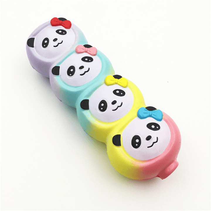 Squishyfun Rainbow Panda Candy Stick Squishy 15Cm Slow Rising with Packaging Collection Gift Toy - MRSLM