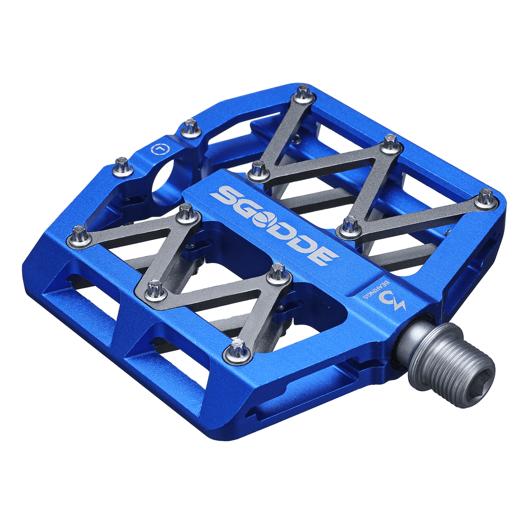 SGODDE Bicycle Mountain Bike Pedals Platform Bicycle Flat Non-Slip Outdoor Cycling Flat Pedals - MRSLM