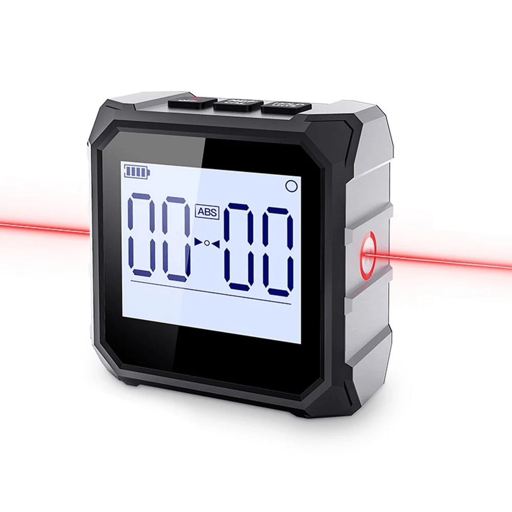 MESTEK 4*90° Dual Laser Digital Protractor High Precision Inclinometer with 1.44-Inch HD LCD Backlight Display - MRSLM