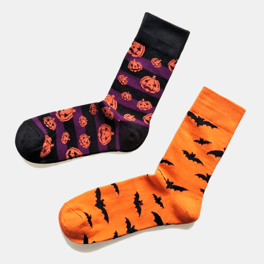 Halloween Couple Socks Cotton Pumpkin Tube Socks - MRSLM