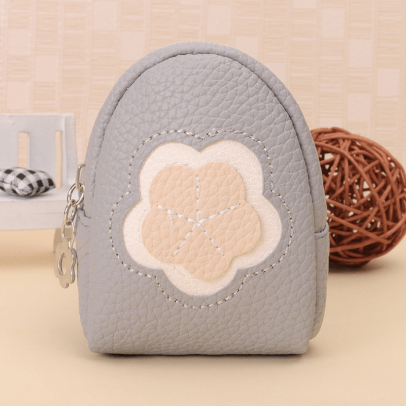 Women Quality PU Leather Cute Floral Pattern Change Wallet Coin Purse Card Holder - MRSLM