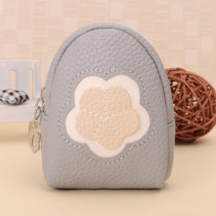 Women Quality PU Leather Cute Floral Pattern Change Wallet Coin Purse Card Holder - MRSLM