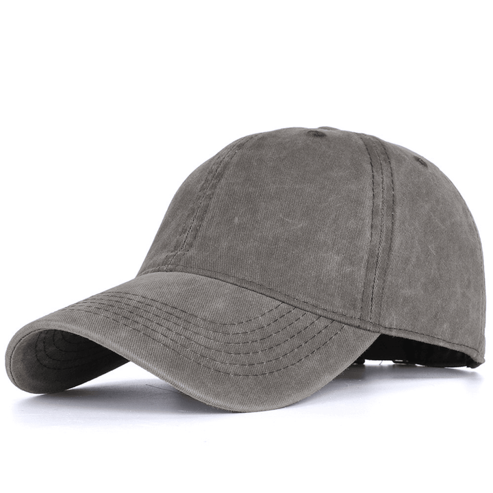 All-Match Washable Solid Color Baseball Cap Casual Men - MRSLM