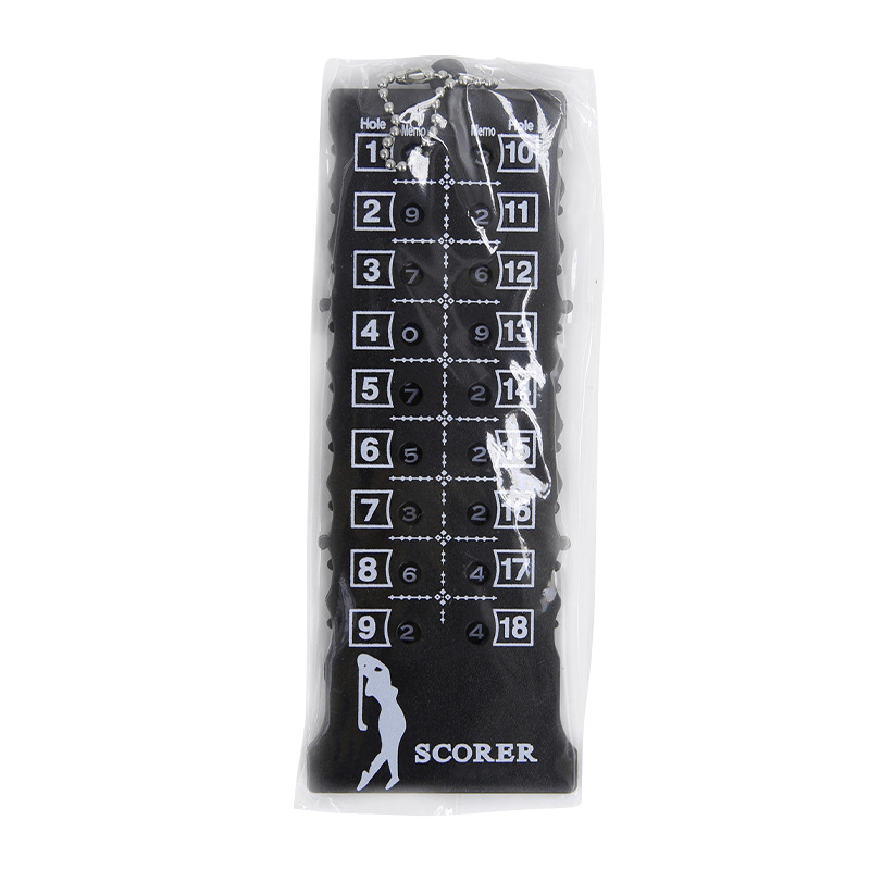 18 Hole Stroke Putt Score Card Counter Indicator with Key Chain Score Counter Black ISP Hot - MRSLM