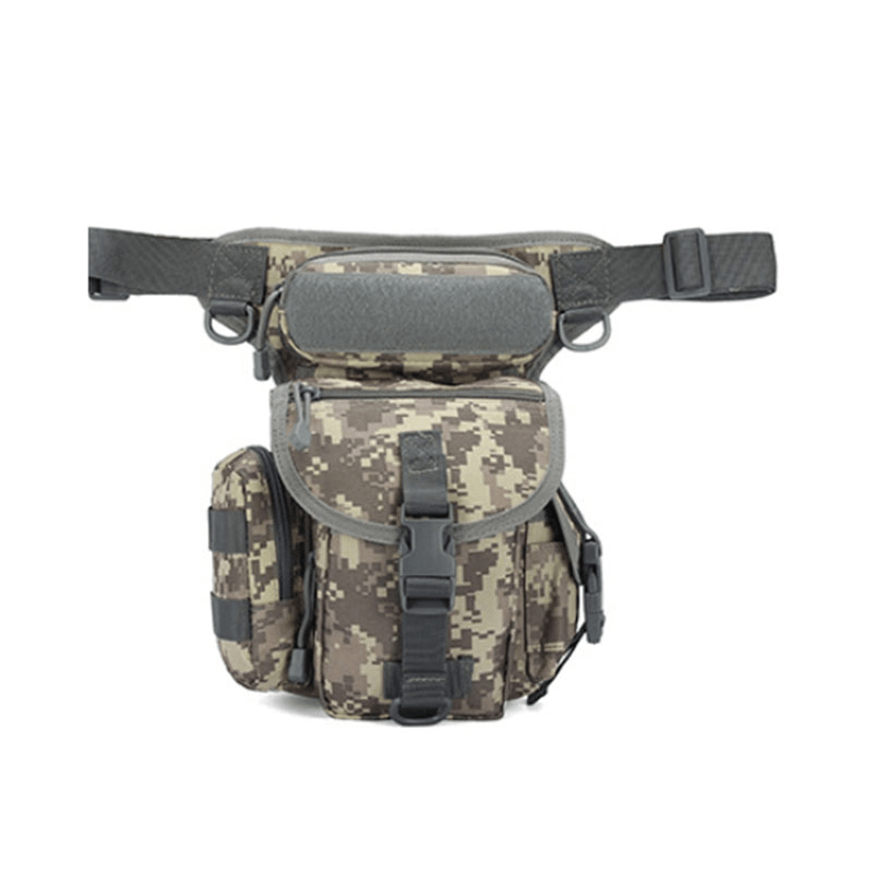 Canvas Waterproof Tactical Bag Waist Pack Leg Bag Camping Hiking Hunting Belt Bag - MRSLM