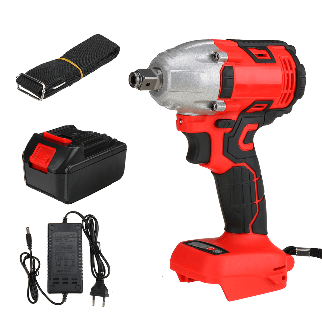 330NM 3000RPM Electric Cordless Brushless Impact Wrench W/ 1 or 2Pcs Battery & 5Pcs Sockets - MRSLM