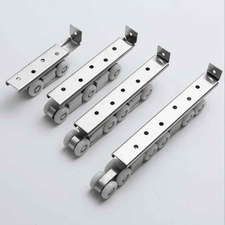 2Pcs Stainless Steel Sliding Wooden Door Wheels Roller Closet Track Pulley Hanging Super Bearing - MRSLM