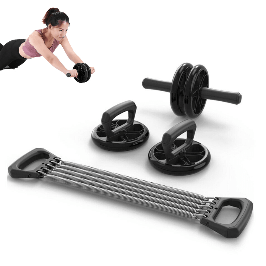 Muscle Training Double Wheel Abdominal Roller Stretch Indoor Sports Exercise Tools Fitness Equipment - MRSLM