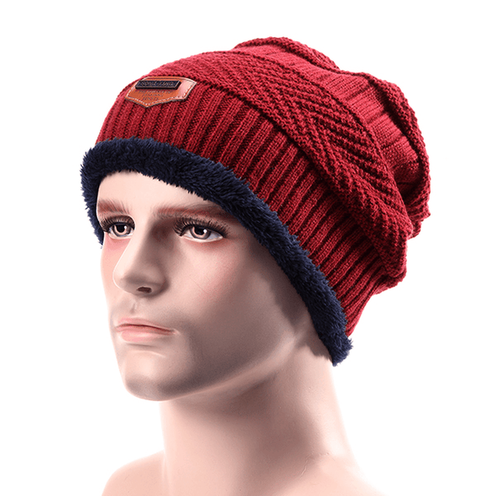 Men Knitted Slouch Beanie Hat - MRSLM