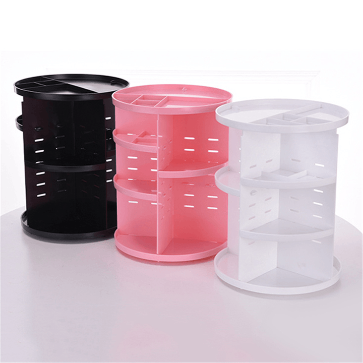 Cosmetic Makeup Organizer Storage Box Shelf 360° Rotating Display Acrylic Makeup Storage Baskets - MRSLM