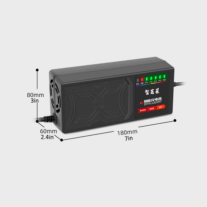 48V 30AH/60V 30AH/72V 30AH 7-Light Electric Vehicle Battery Charger Adapter - MRSLM