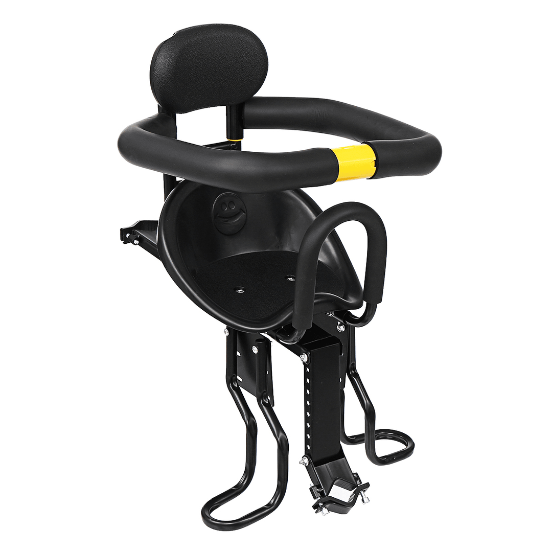 BIKIGHT Safety Child Bicycle Seat Electric Bike Front Baby Seat Kids Saddle with Foot Pedals Bicycle Pedal Straps - MRSLM