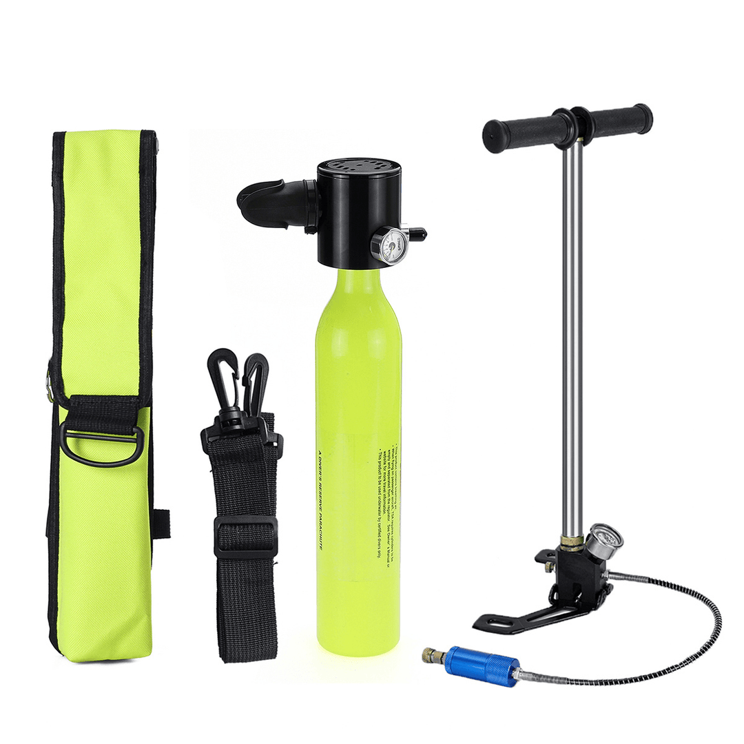 SMACO Scuba Diving Reserve Air Tank Set Hand Pump Oxygen Tank Cylinder Mini Operated Pump - MRSLM