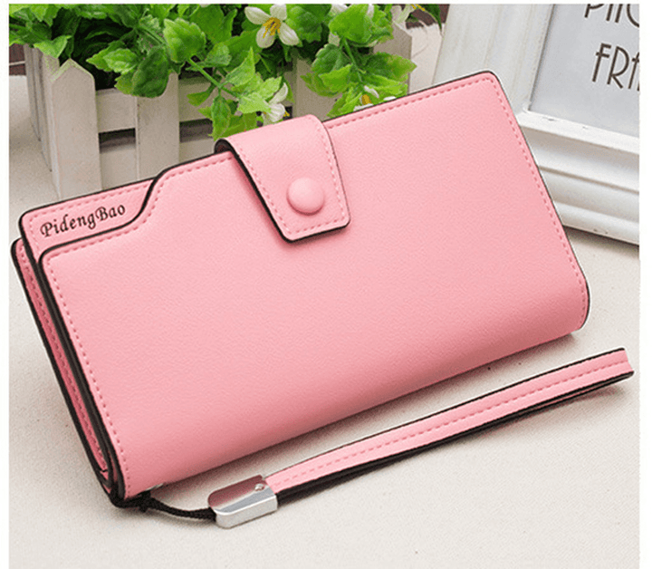 Women 11 Credit Card Holders 6 Inches Cell Phone PU Leather Wallet Clutch Wallet - MRSLM