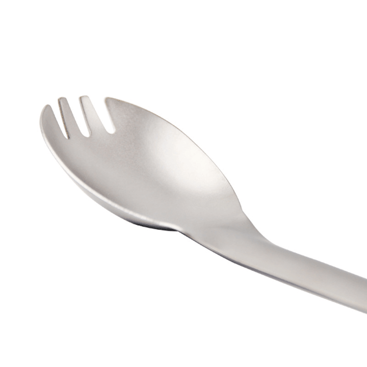 Keith Ti5319 Titanium Long Handle Ultralight Spork Spoon Outdoor Camping Picnic Travelling Tableware - MRSLM