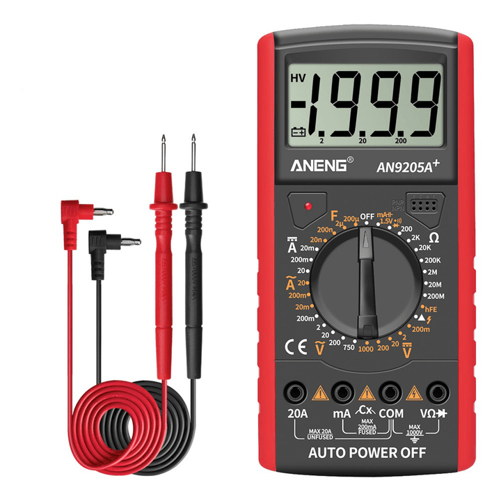 ANENG AN9205A+ Digital Multimeter Resistance Diode Continuity Tester AC/DC Voltage Current Meter - MRSLM