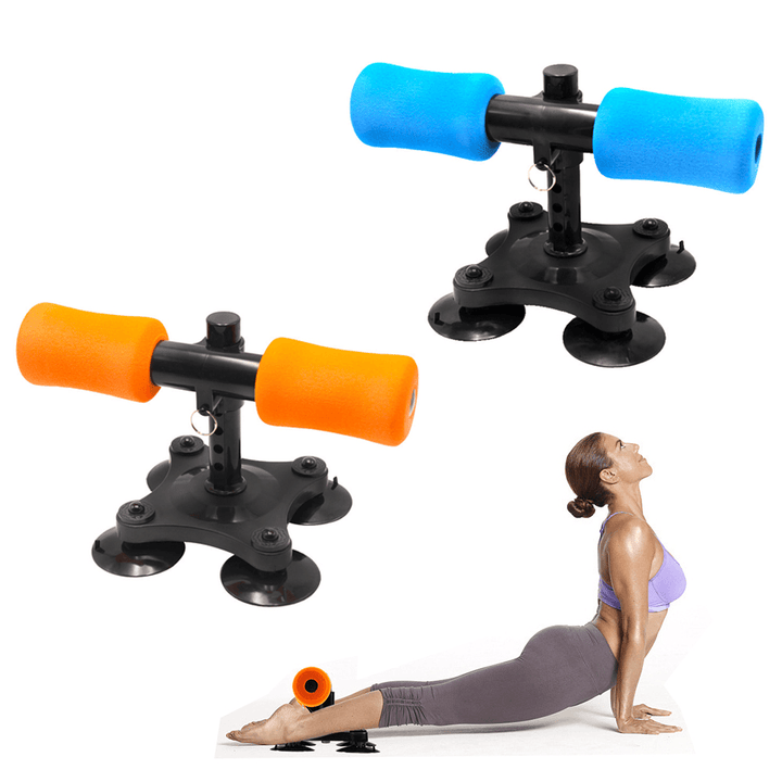 4-Suction Cup Portable Floor Workout Sit up Bar Muscle Training Sit-Up Aids Abdominal Trainer Home Exercise Tools - MRSLM