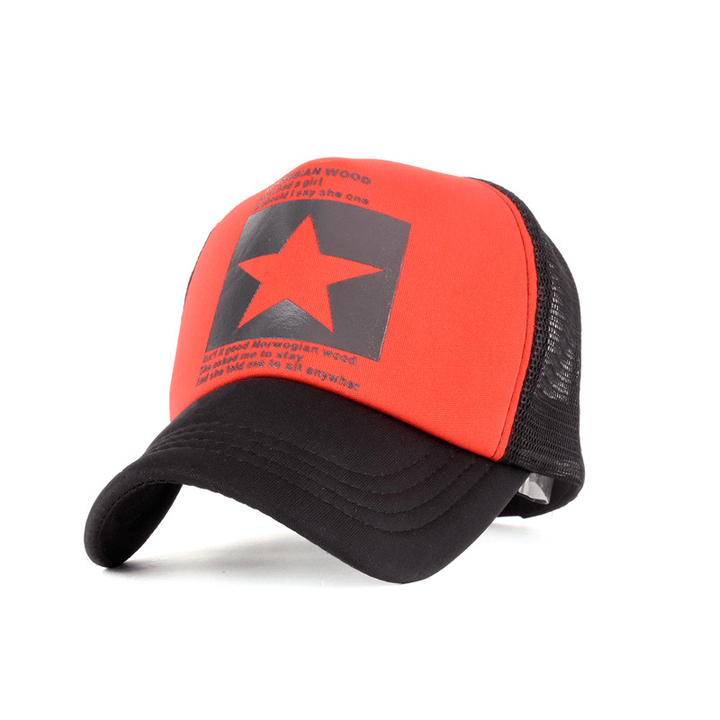 Big Five-Pointed Star Pattern Tennis Baseball Cap - MRSLM