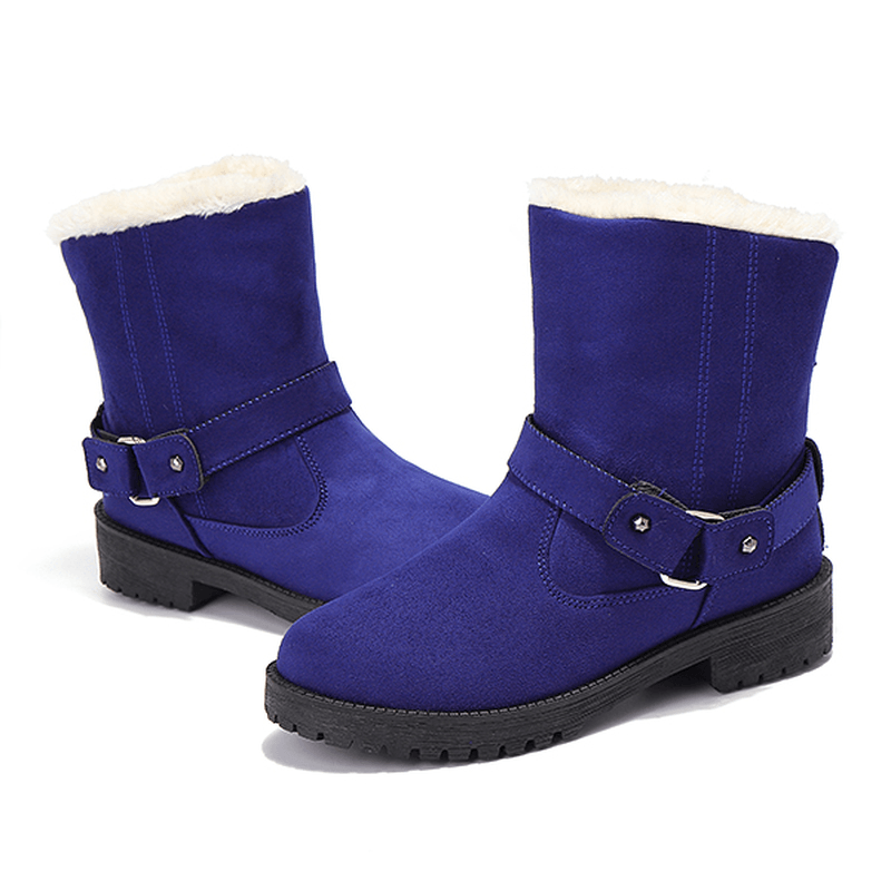 US Size 5-12 Winter Fur Lining Keep Warm Snow Boots - MRSLM