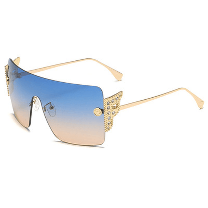 New Style Big Frame Sunglasses with One-Piece Piece - MRSLM