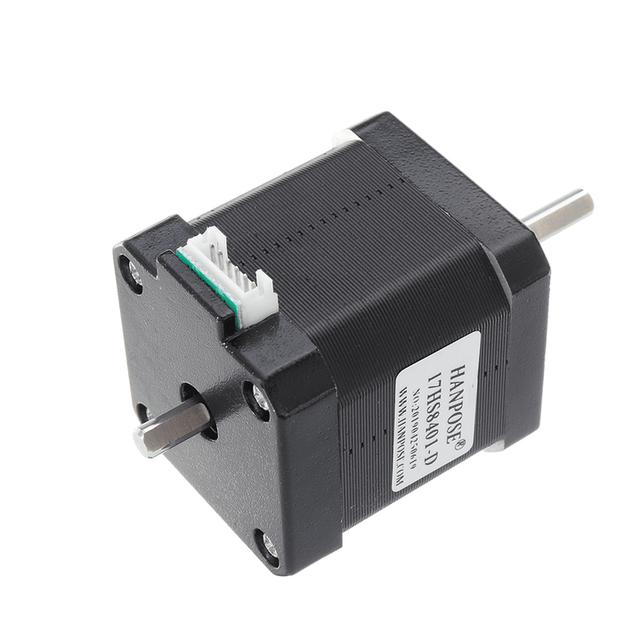 HANPOSE 17HS8401-D Double Shaft 48Mm Nema 17 Stepper Motor 42 Motor 42BYGH 1.8A 52N.Cm 4-Lead for CNC Laser 3D Printer - MRSLM