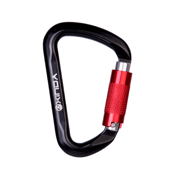 Xinda Camping Safety Buckle Carabiner Automatic Locking for Mountaineering Rock Climbing D-Shaped - MRSLM