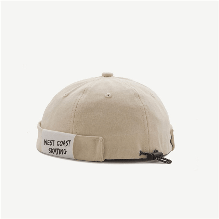 Letter Cloth Logo Melon Leather Hat - MRSLM