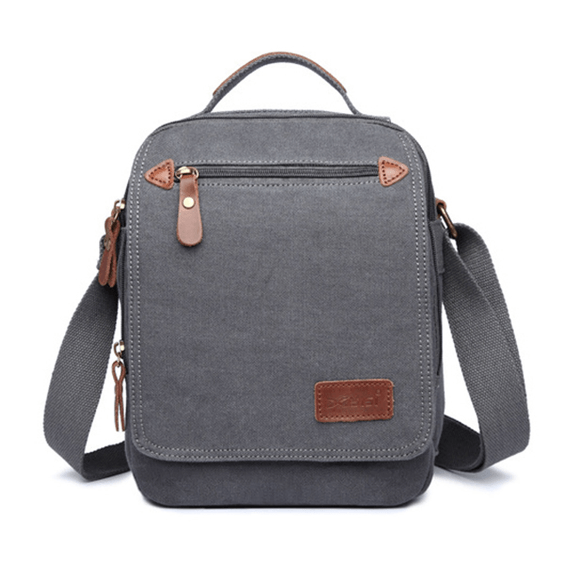 Men Canvas Handbag Ipad Bag Outdoor Crossbody Bag - MRSLM