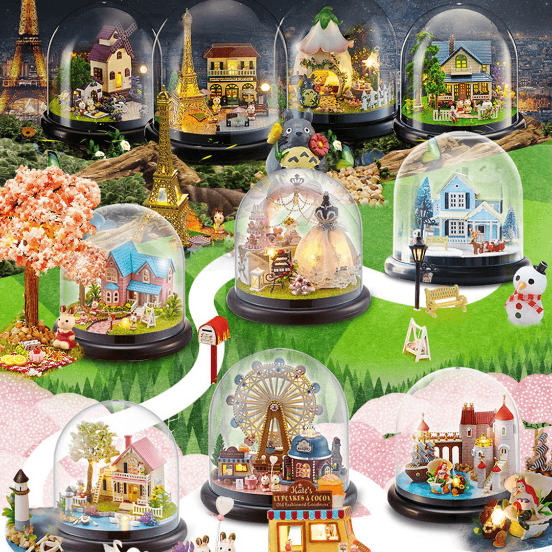 DIY Music Box Dolls House Dollhouse Handmade Miniature Kids Kits Toy Gift - MRSLM