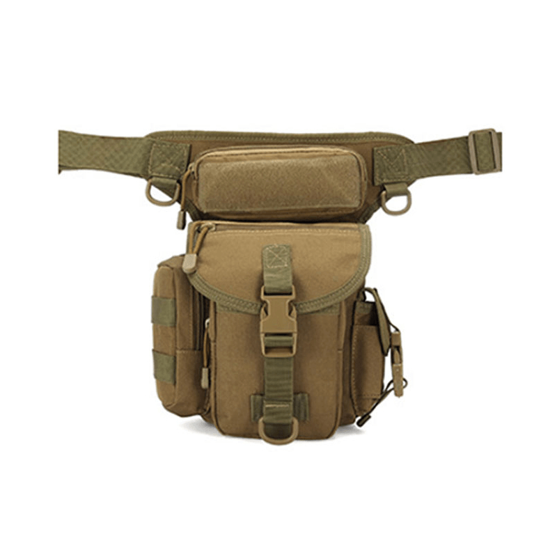 Canvas Waterproof Tactical Bag Waist Pack Leg Bag Camping Hiking Hunting Belt Bag - MRSLM