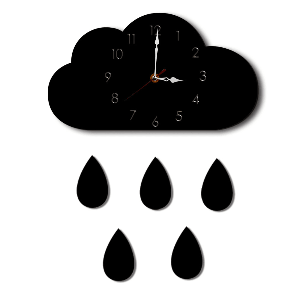 Cloud Wall Clock Home Cartoon Living Room Creative Wall Clock - MRSLM