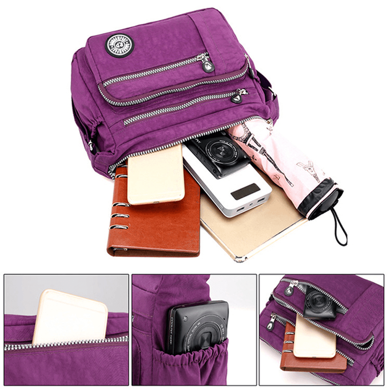 Women Nylon Crossbody Bag Waterproof Casual Shoulder Bag - MRSLM