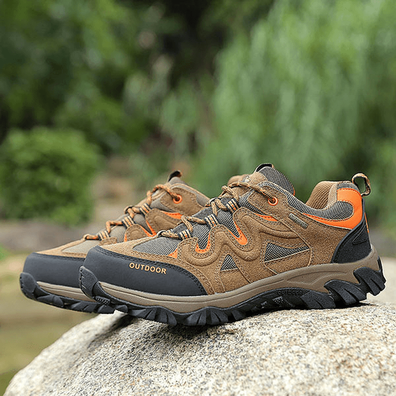 Big Size Men Comfortable Wear Resistant Outsole Outdoor Hiking Athletic Shoes - MRSLM