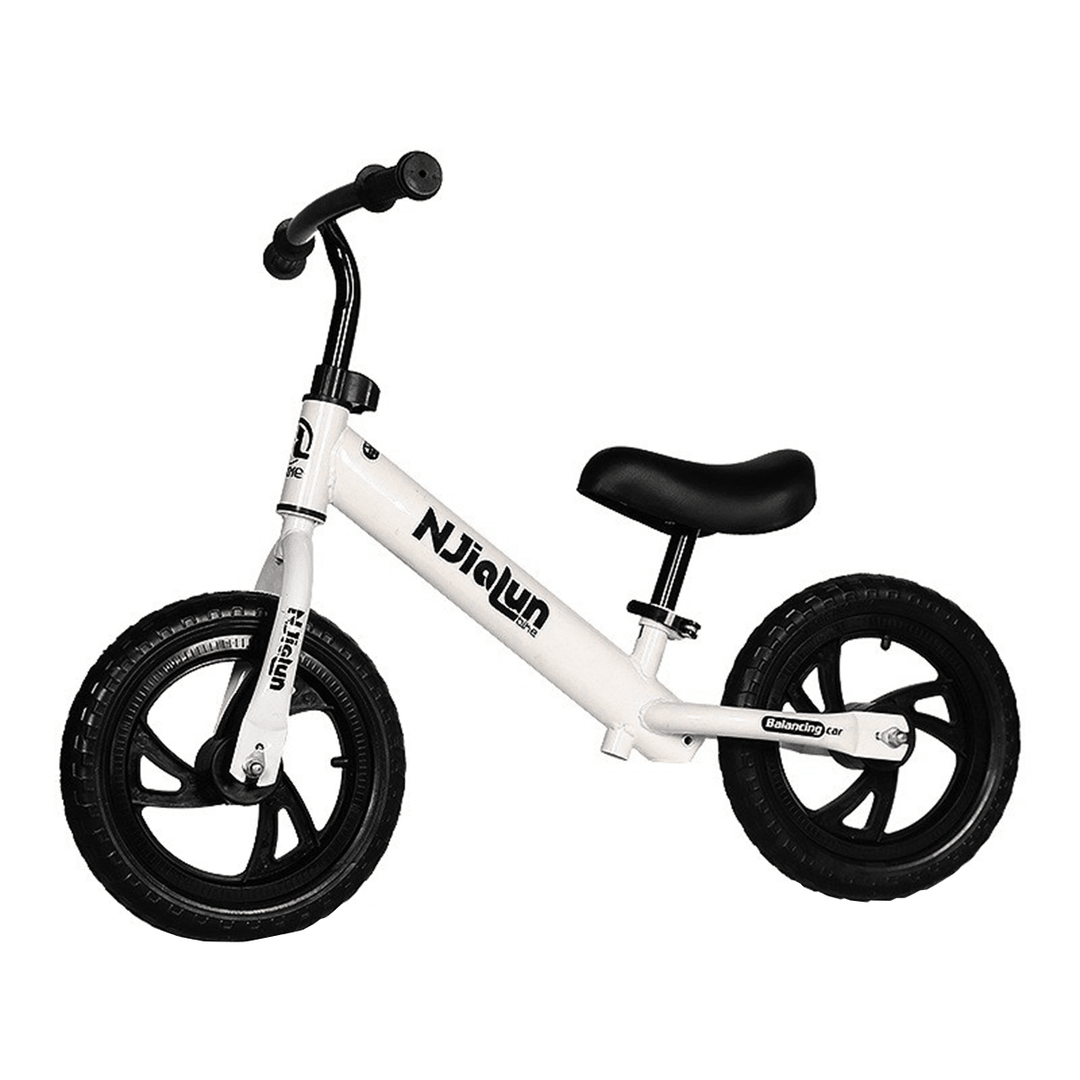 12Inch Kid Balance Bike Adjustable Height No-Pedal Childrens Balance Bike Beginner Rider Training Push Bike for 2-6 Years Old Christmas Gift - MRSLM