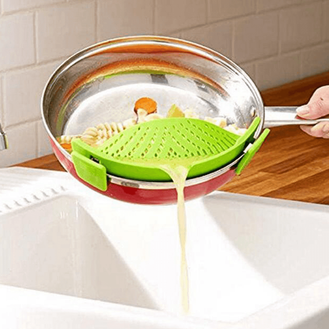 Ipree® Durable Silicone Pan Strainer Colanders Wash Fruit Vegetables Pasta Kitchen Tools Gadgets Wash Bag - MRSLM