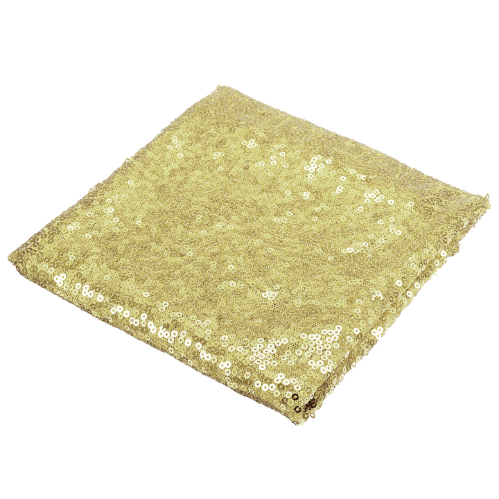 51''X20'' Gold Rose Sparkly Sequin Tablecloth Cover Banquet Wedding Party Decor - MRSLM