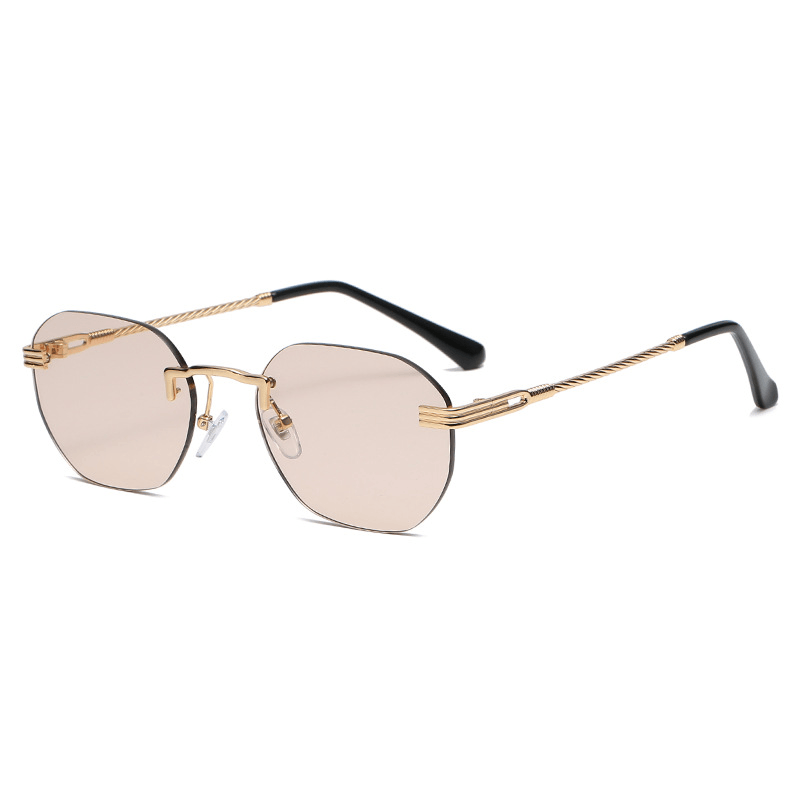 European and American Trend Square Rimless Sunglasses Men and Women Sunglasses - MRSLM