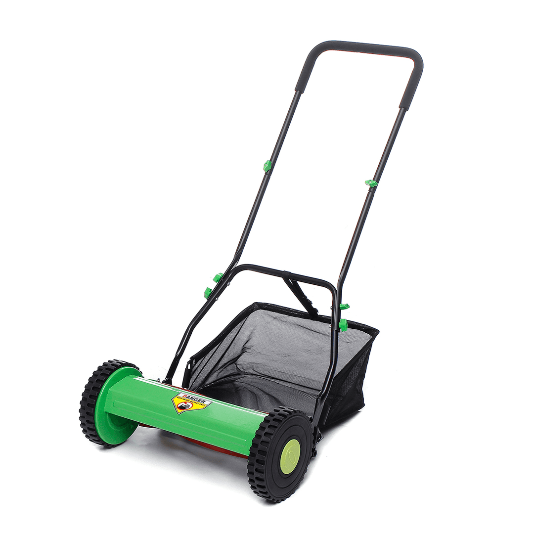 25L Compact Hand Push Lawn Mower Courtyard Home Reel Mower No Power Lawnmower - MRSLM