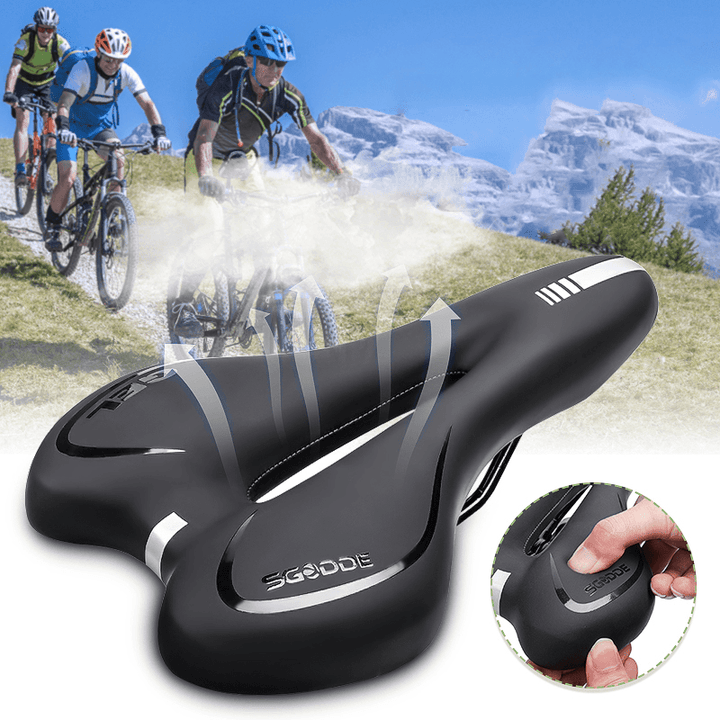 SGODDE Gel Bicycle Saddle Padded Dual-Spring Bike Saddle Soft Extra Comfort Bicycle Seat Pad Bike Accessories for Men Women Universal Riding Bike Mountain Bike - MRSLM