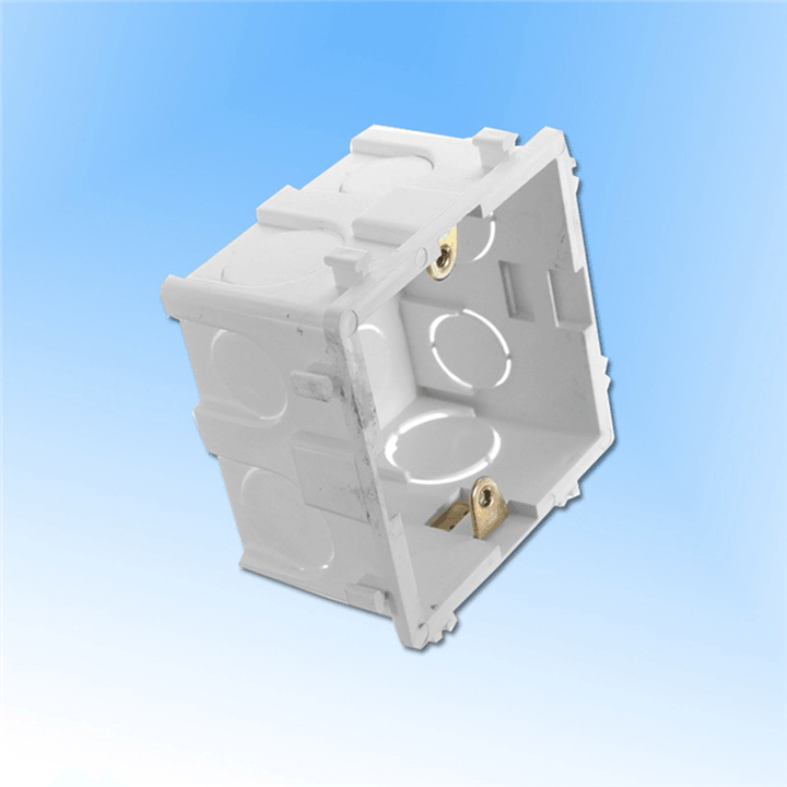 86X86Mm Wall Plate Box Universal White Socket Switch Back Cassette - MRSLM