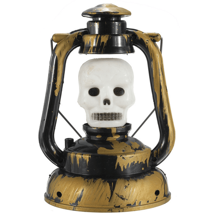 Halloween Pumpkin Skull Witch Lantern Lamp with Light Laughter - MRSLM