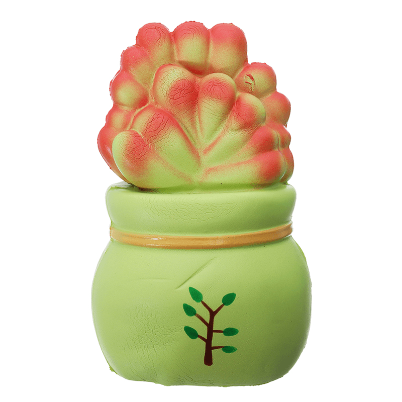 Vlampo Licensed Slow Rising Squishy Potted Succulents Lucky Plant Home Decoration Stress Release Toy 14Cm - MRSLM